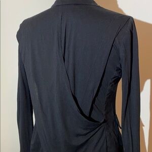 BCBG Maxazria cotton jacket black open back size S